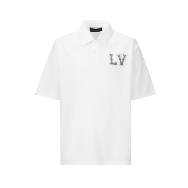 [Premium] 루이비통 포플린 폴로 엠브로이더드 패치 티셔츠 1AFJC6 [매장-170만원대]