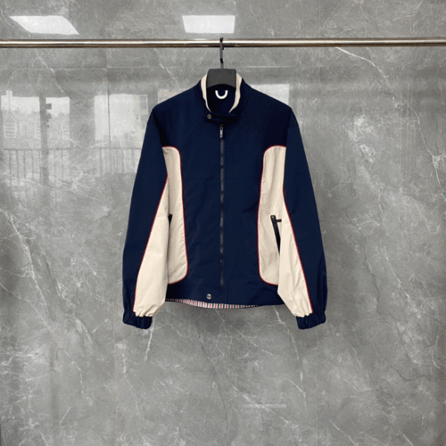 [Premium] 톰브라운 배색 스트라이프 봄버 재킷