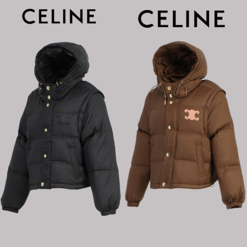 [국내고퀄] 셀린느 트리옹프 크롭 다운 재킷 [2컬러]