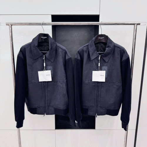 [Premium] 디올 스웨이드 블루종 재킷