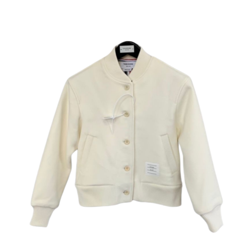 [Premium] 톰브라운 울 플리스 스트라이프 봄버 재킷