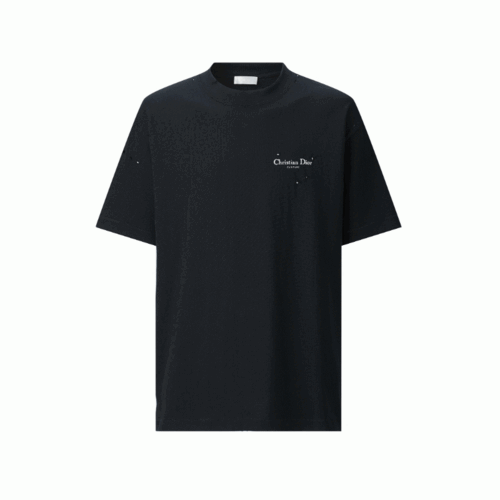 [Premium] 디올 디스트레스드 프린트 블랙 반팔 티셔츠 [매장-190만원대]