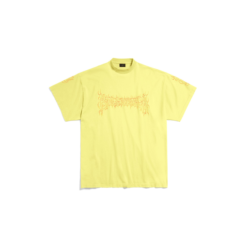 반팔 티셔츠 옐로우 색상 이미지-S99L2